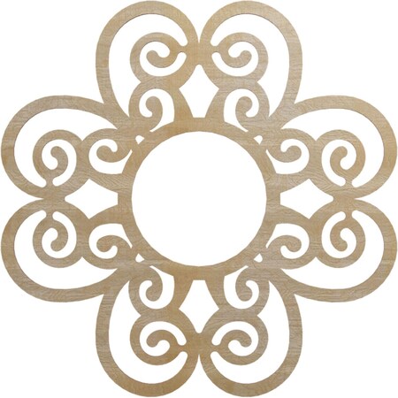 Ekena Millwork Cohen Wood Fretwork Pierced Ceiling Medallion, Birch, 34"OD x 11 5/8"ID x 3/8"T CMWP34X34X0375COBI